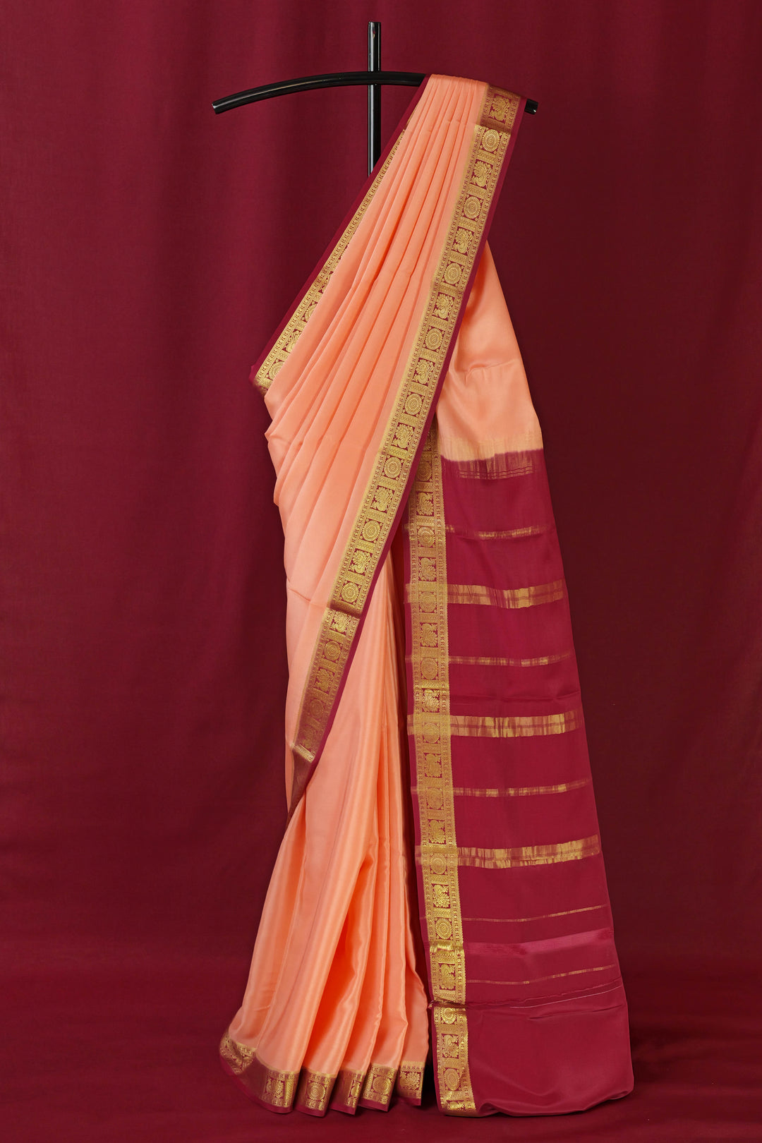 PURE MYSORE SILK SAREE ORANGE