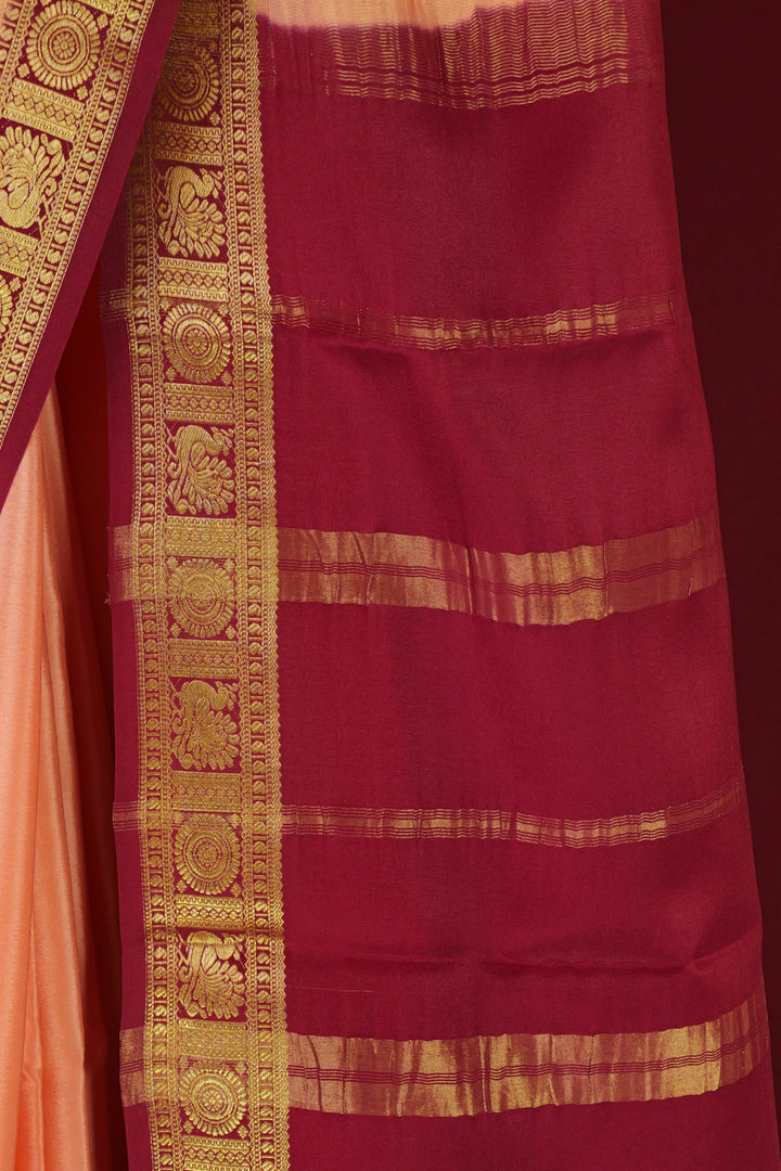 PURE MYSORE SILK SAREE ORANGE