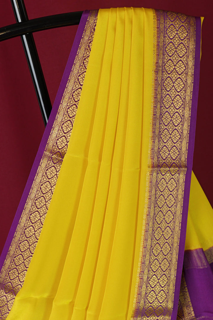 PURE MYSORE SILK SAREE YELLOW