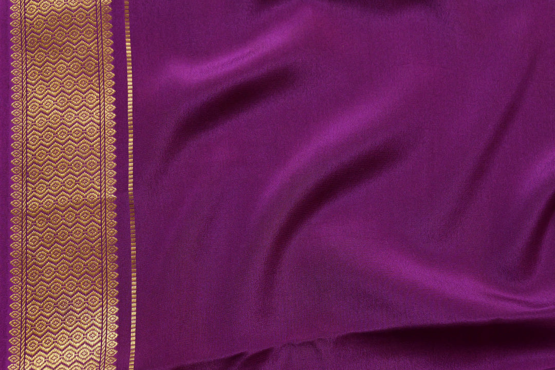PURPLE BLOUE IN MYSORE SILK SAREE