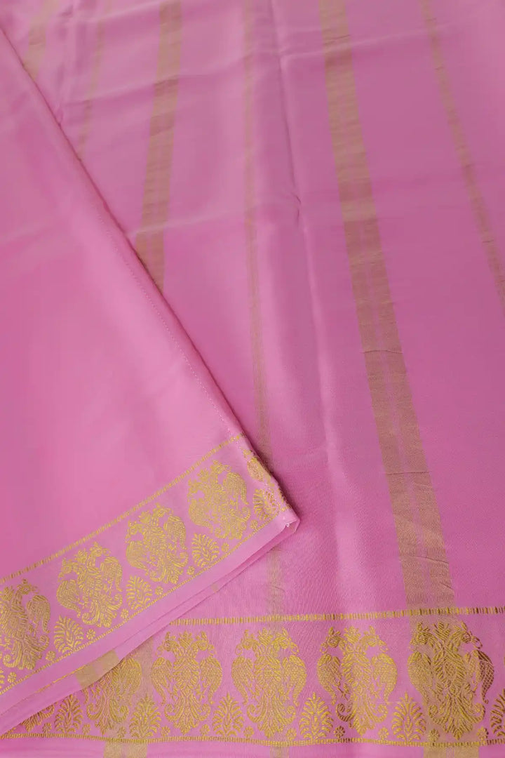 Pink Color Blouse Peace pure mysore silk sarees in bangalore