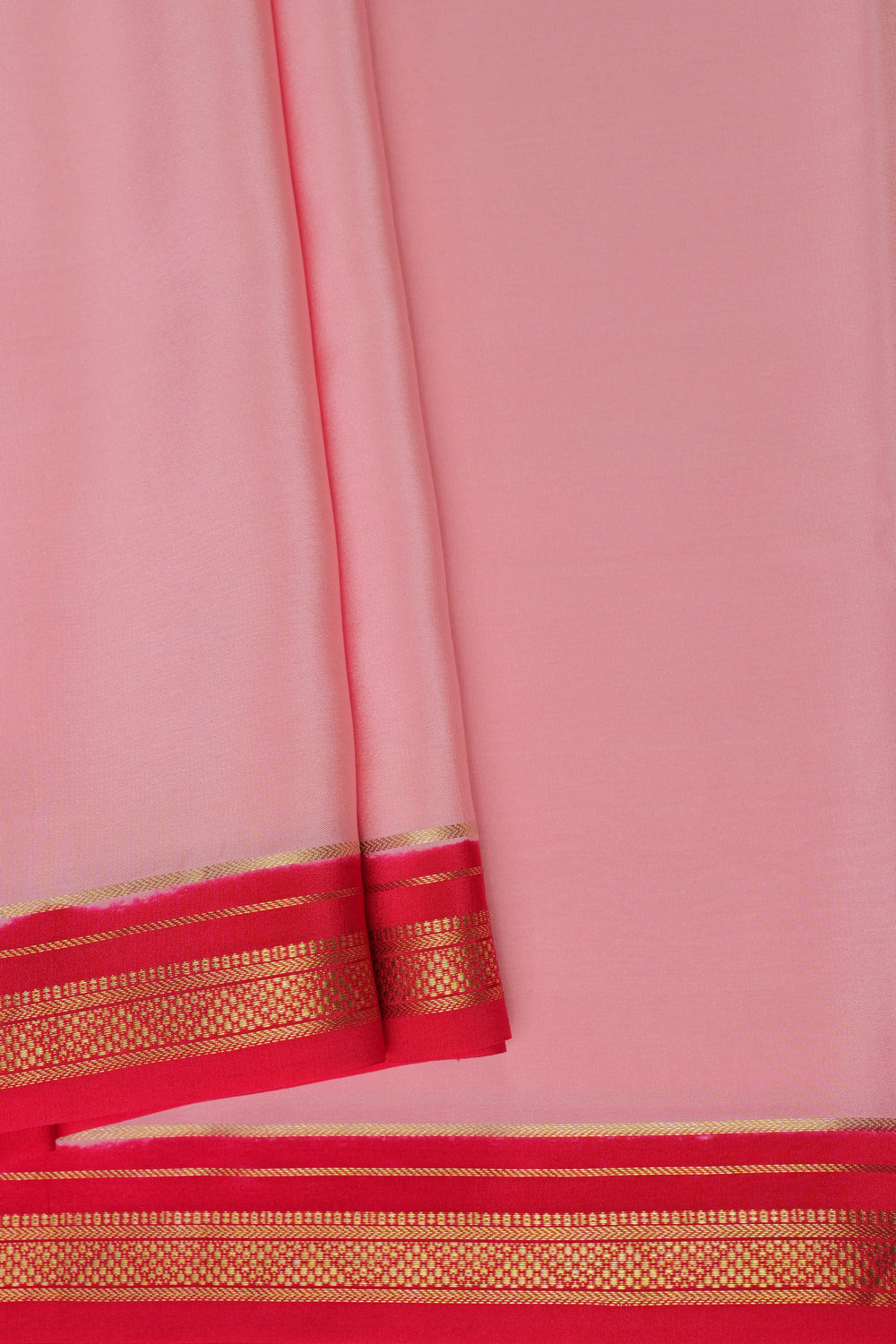 Pink and red Color Contrast Border best mysore silk sarees online
