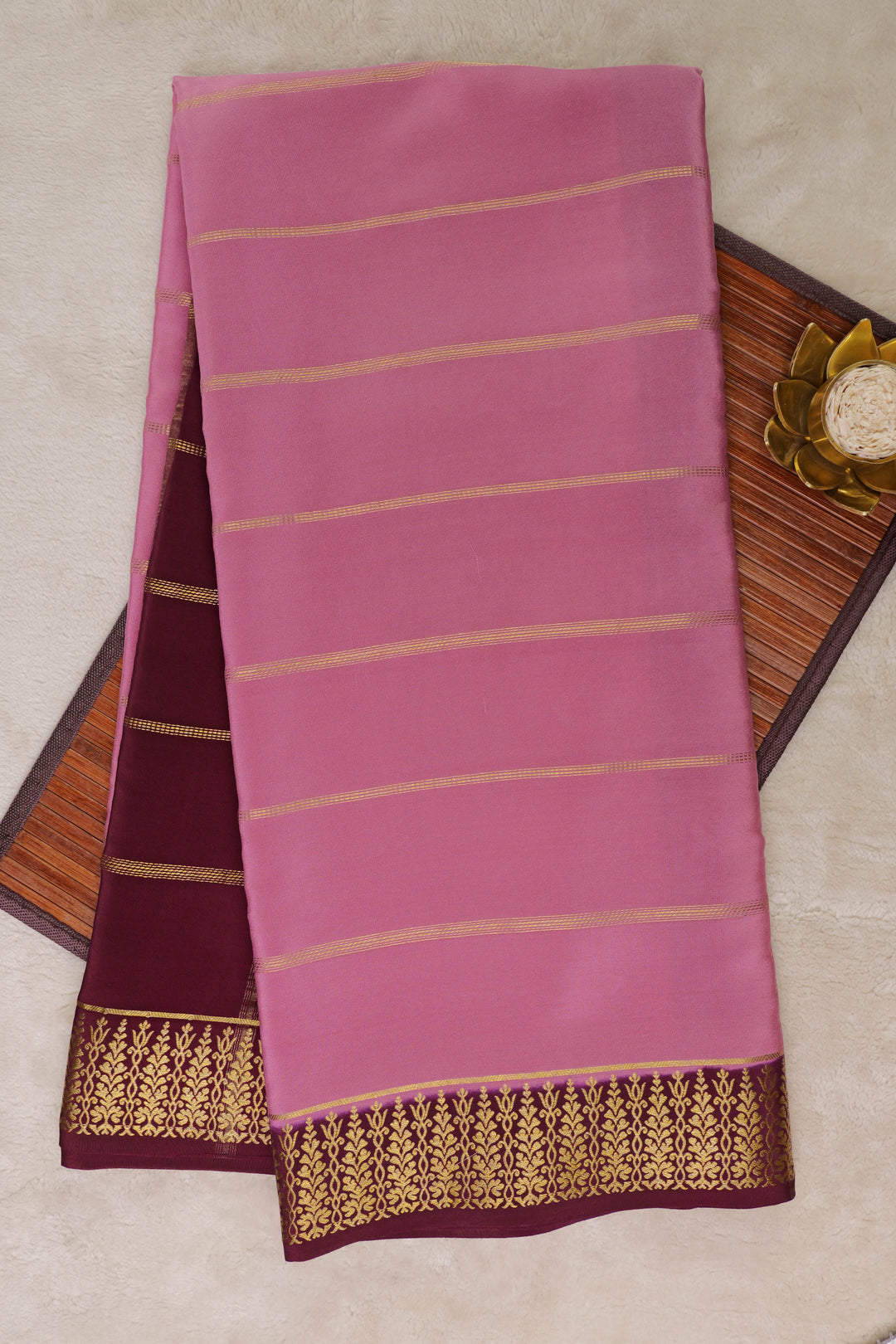 Pink and red color mysore silk sarees showroom