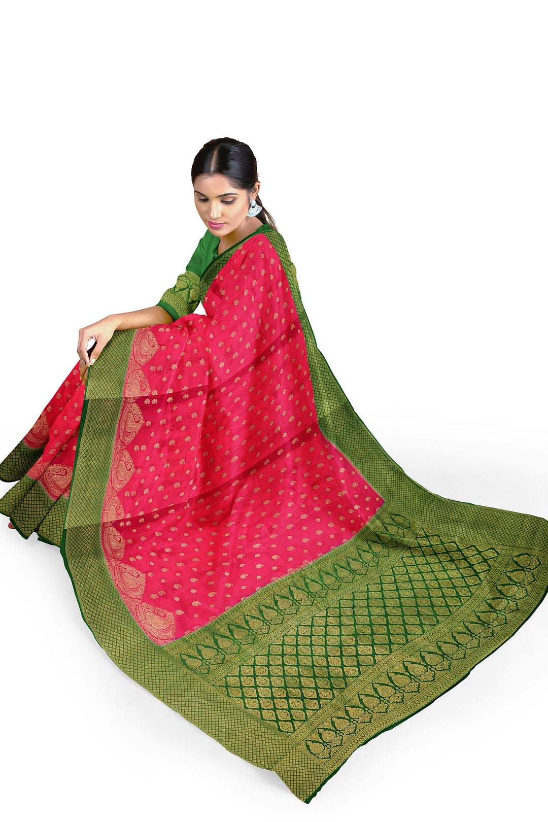 Pure Mysore Crepe Silk Saree | SILK MARK CERTIFIED