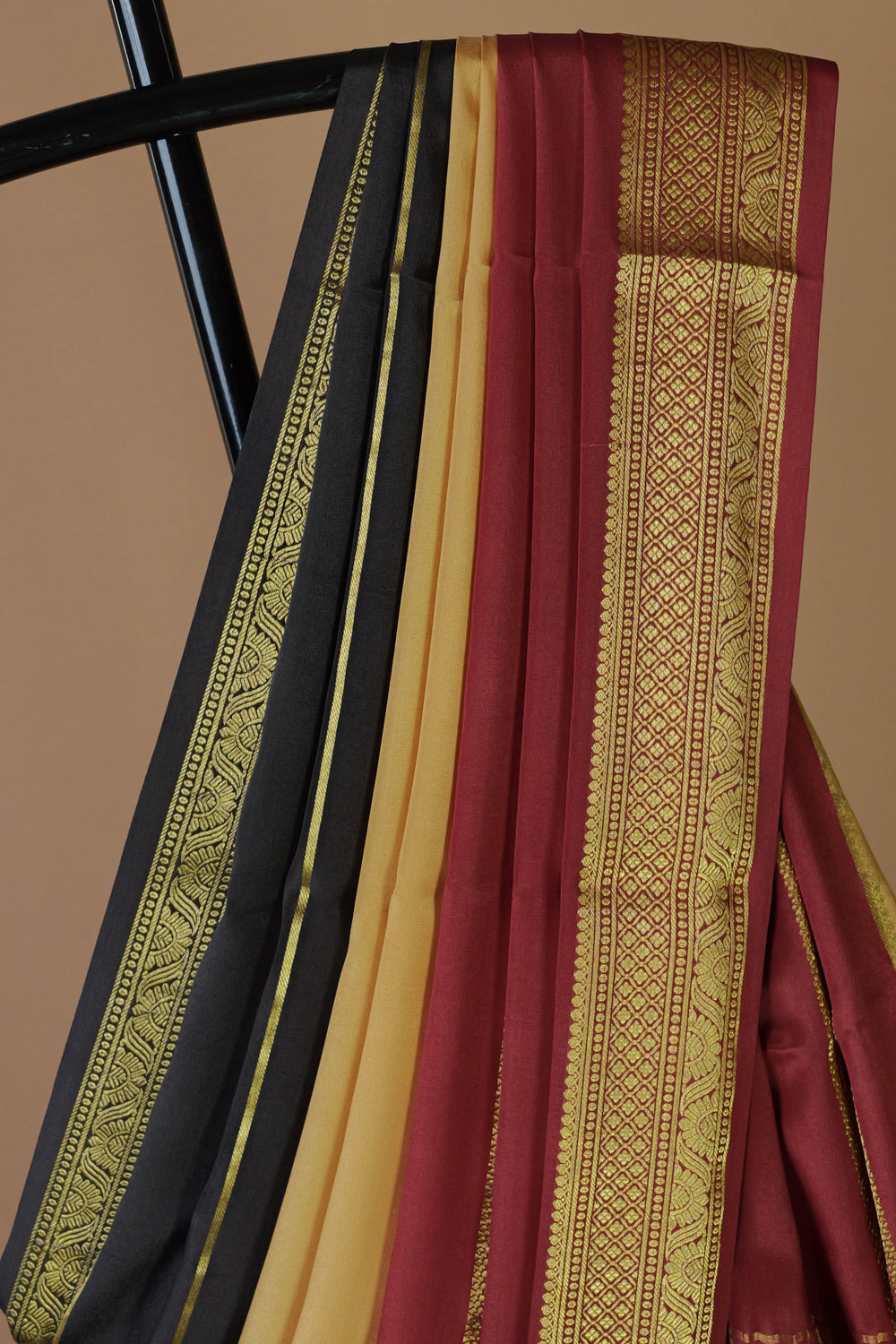 BROWN PURE MYSORE SILK SAREES