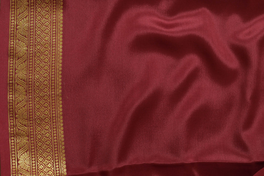 BROWN PURE MYSORE SILK SAREES