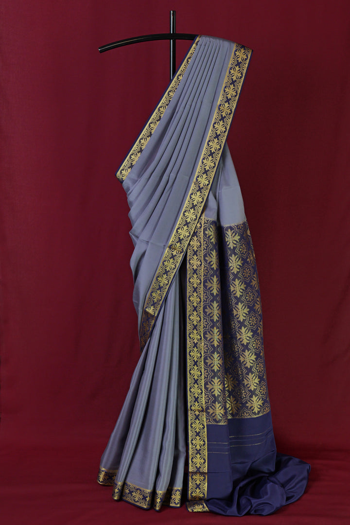 PURE MYSORE SILK SAREE WITH GOLD LACE ZARI