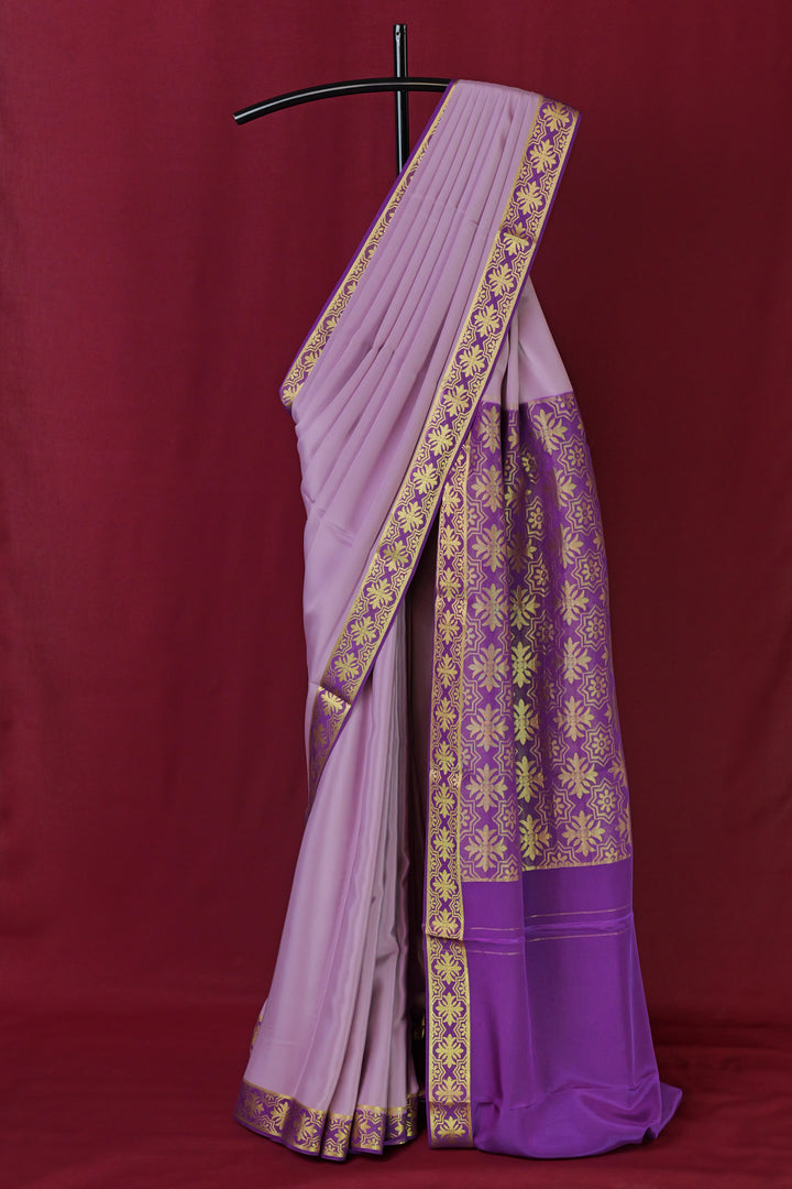 PURE MYSORE SILK SAREE WITH GOLD LACE ZARI