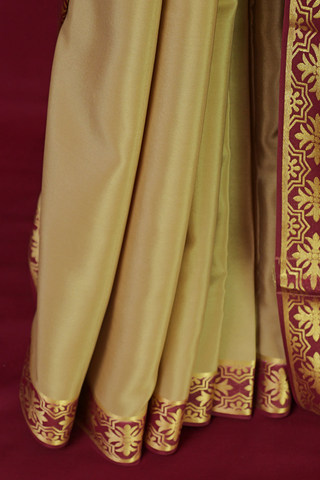 PURE MYSORE SILK SAREE WITH GOLD LACE ZARI