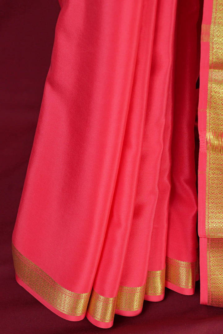 PURE MYSORE SILK SAREE WITH GOLD LACE ZARI