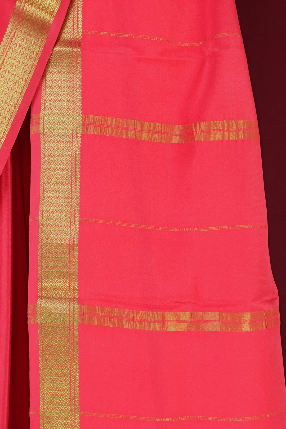 PURE MYSORE SILK SAREE WITH GOLD LACE ZARI