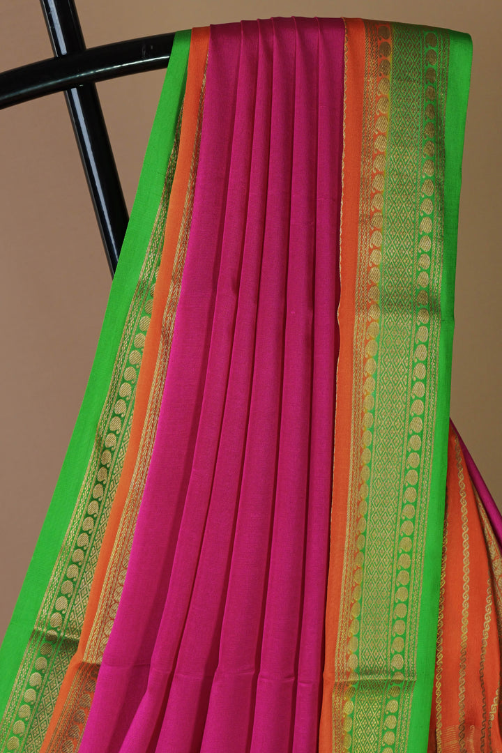 ORANGE PURE MYSORE SILK SAREES