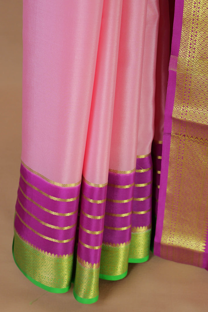 PINK PURE MYSORE SILK SAREES