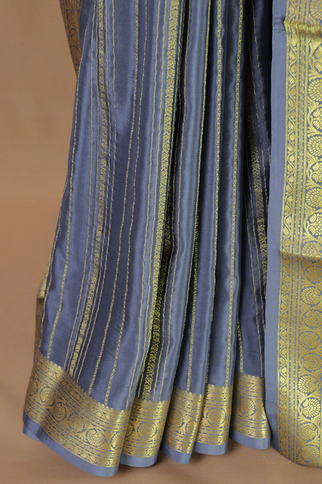 GREY PURE MYSORE SILK SAREES