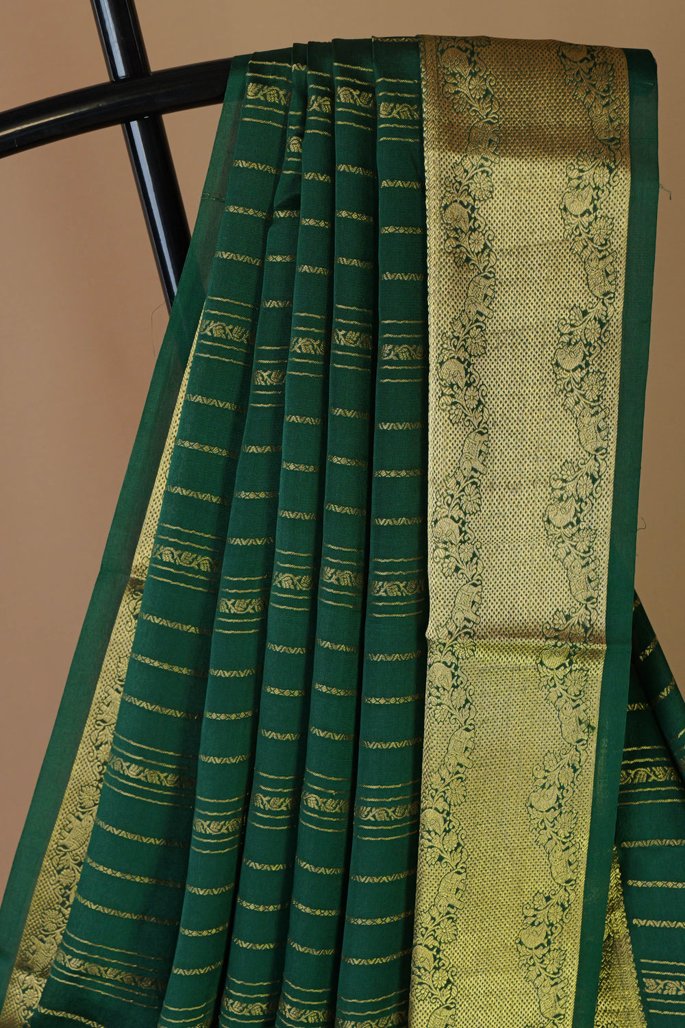 DARK GREEN PURE MYSORE SILK SAREES