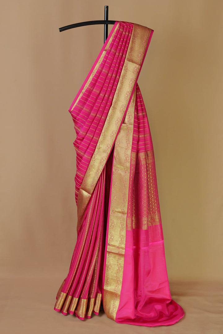 BABY PINK PURE MYSORE SILK SAREES