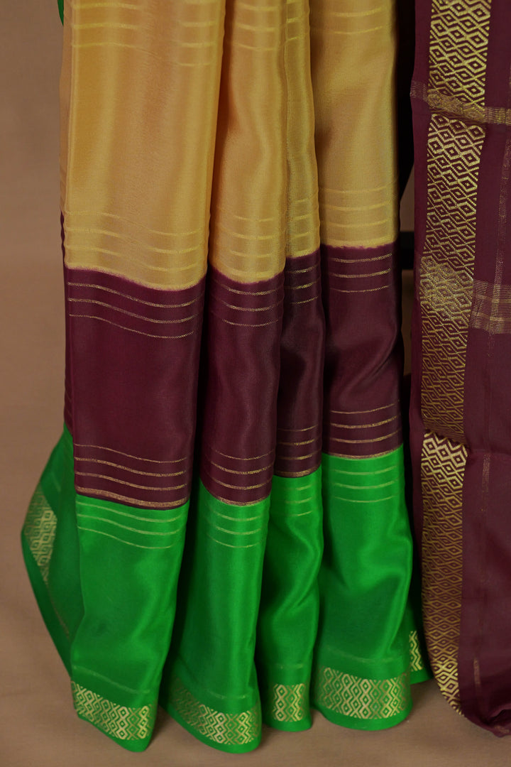 BROWN PURE MYSORE SILK SAREES