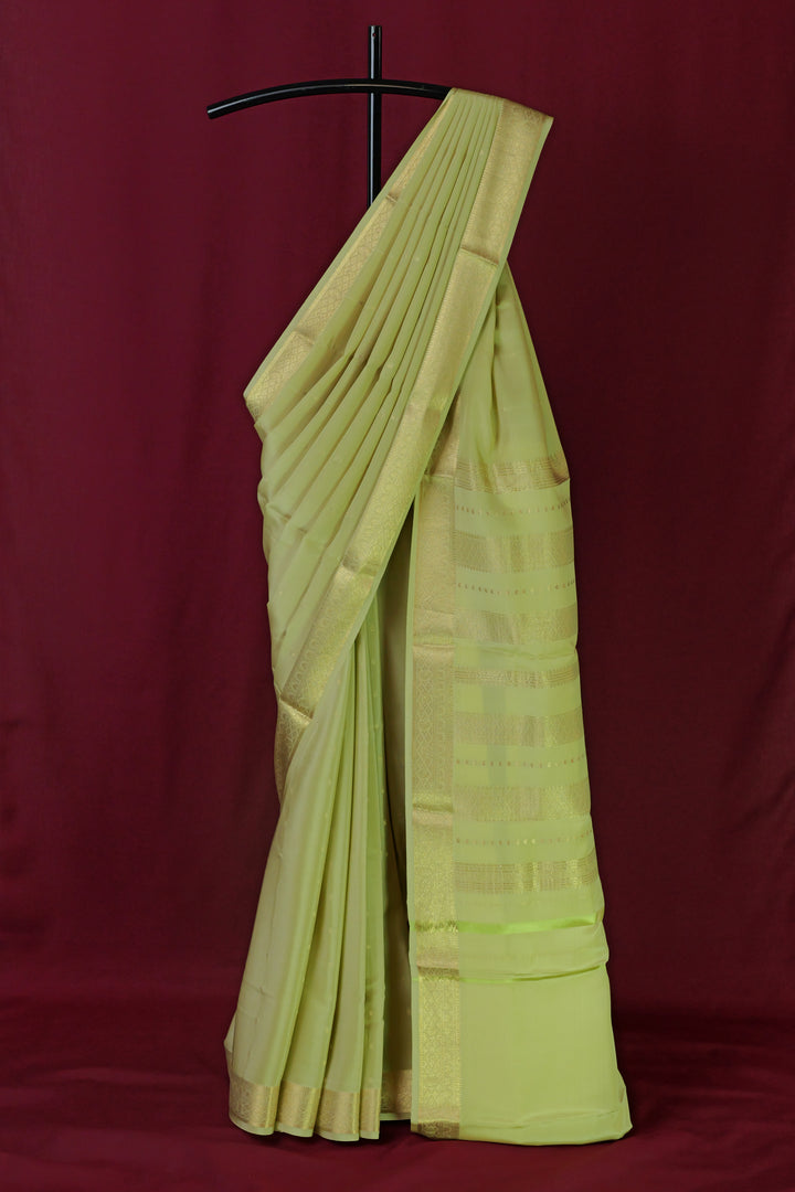 PURE MYSORE SILK SAREE WITH GOLD LACE ZARI