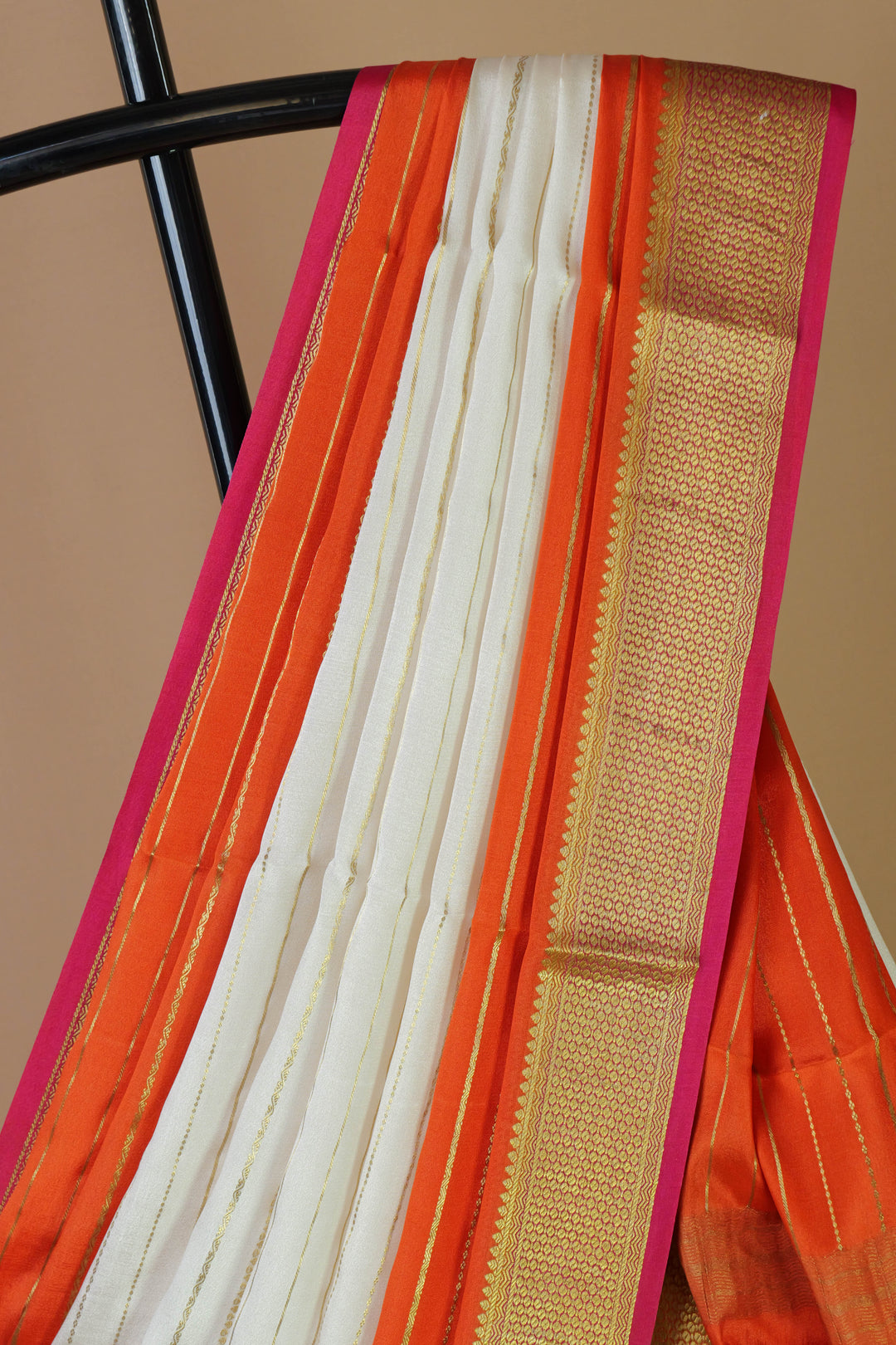 ORANGE PURE MYSORE SILK SAREES