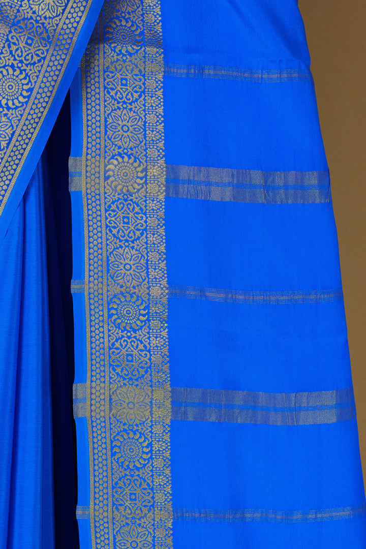 BLUE PURE MYSORE SILK SAREES