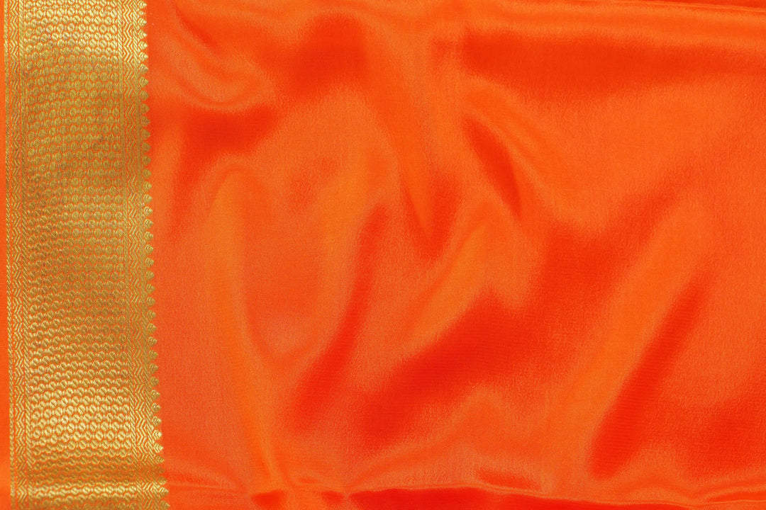 ORANGE PURE MYSORE SILK SAREES