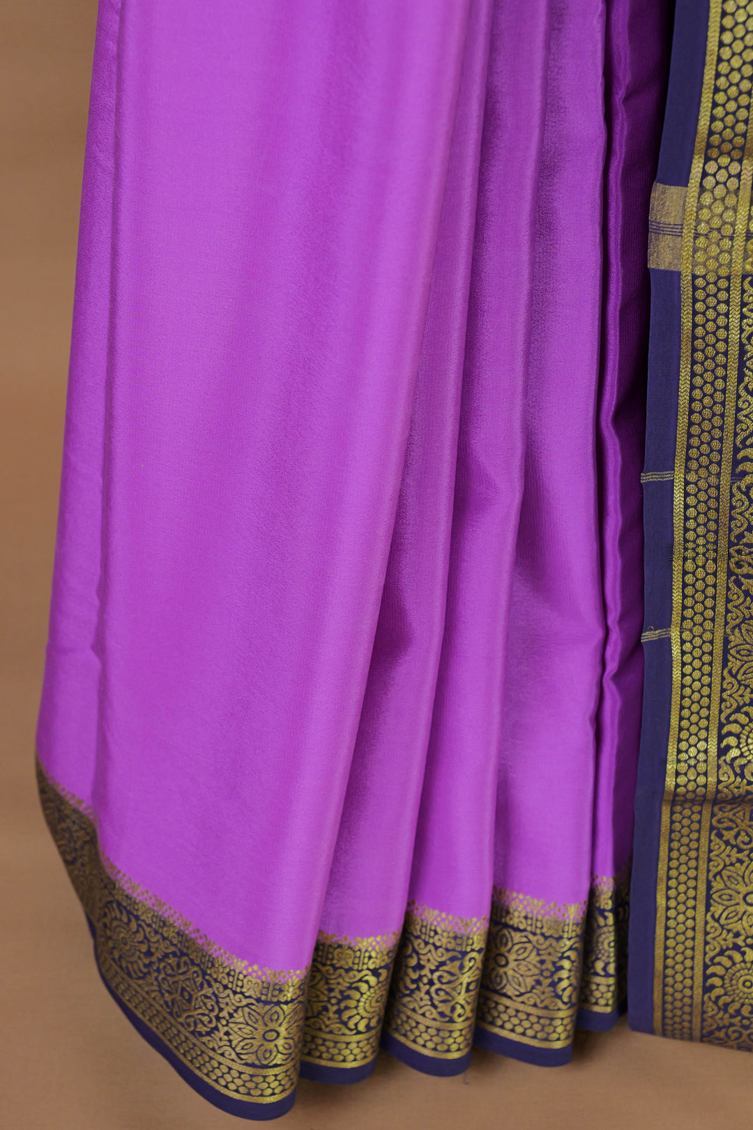 PINK PURPLE PURE MYSORE CREPE SILK SAREES