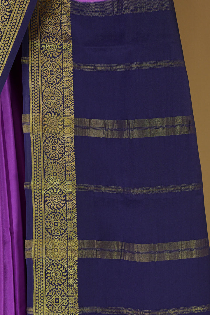 PINK PURPLE PURE MYSORE SILK SAREES