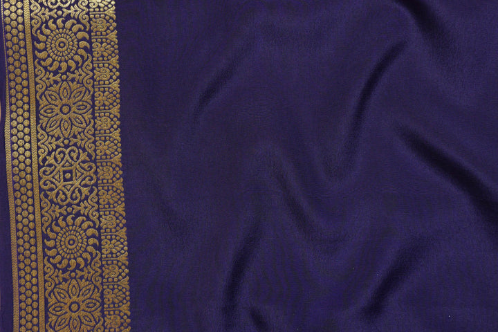 PURPLE MYSORE CREPE SILK SAREES ONLINE