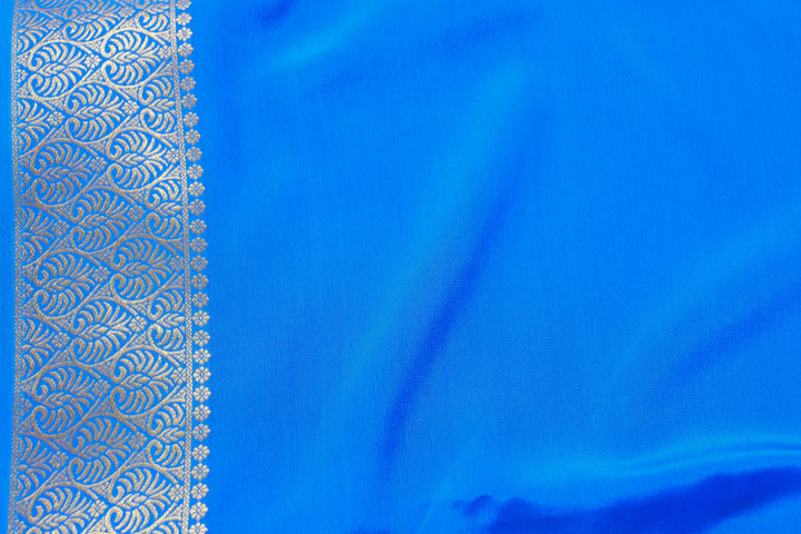 SKYBLUE CREPE MYSORE SILK SAREE