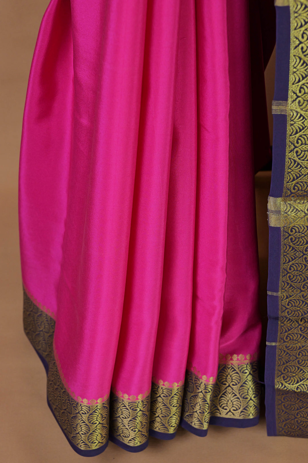 PINK BLUE PURE MYSORE CREPE SILK SAREES