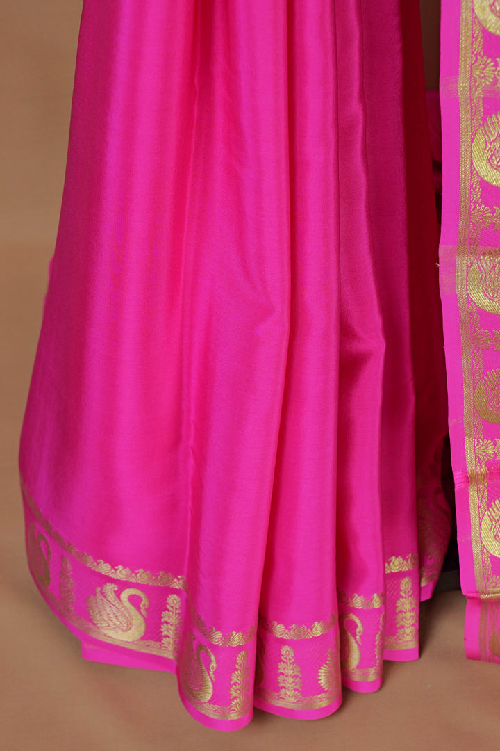 PINK PURE MYSORE SILK SAREES