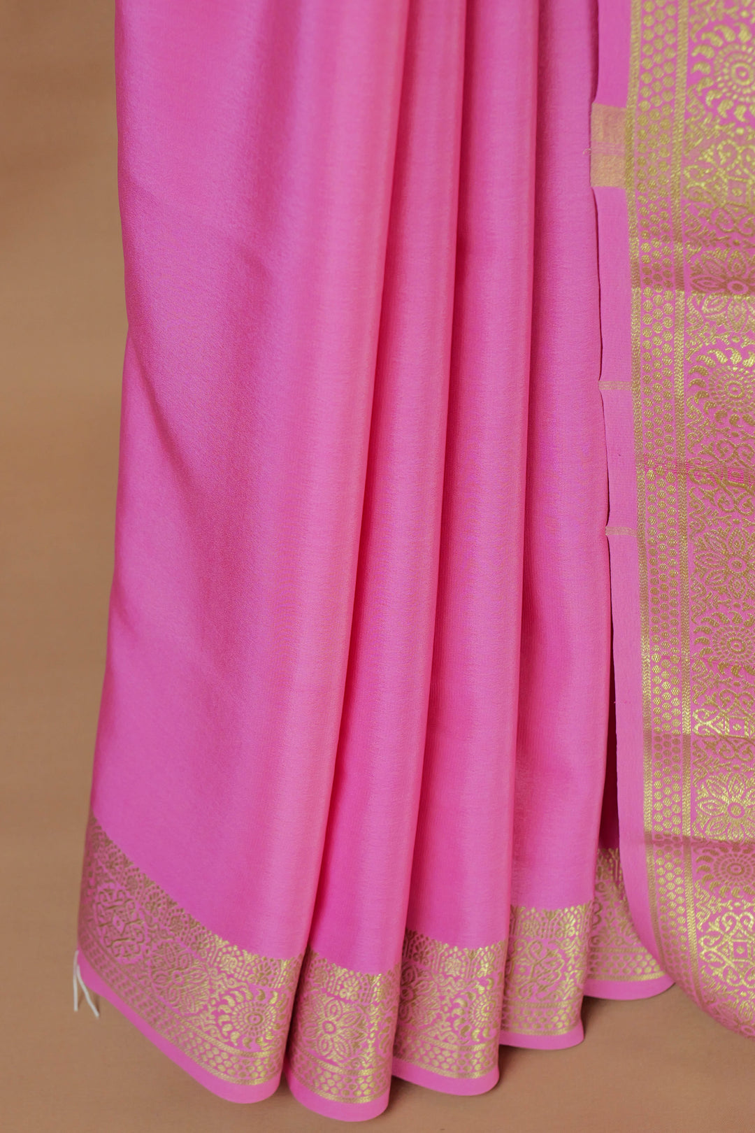 ROSE PINK CREPE SILK SAREES