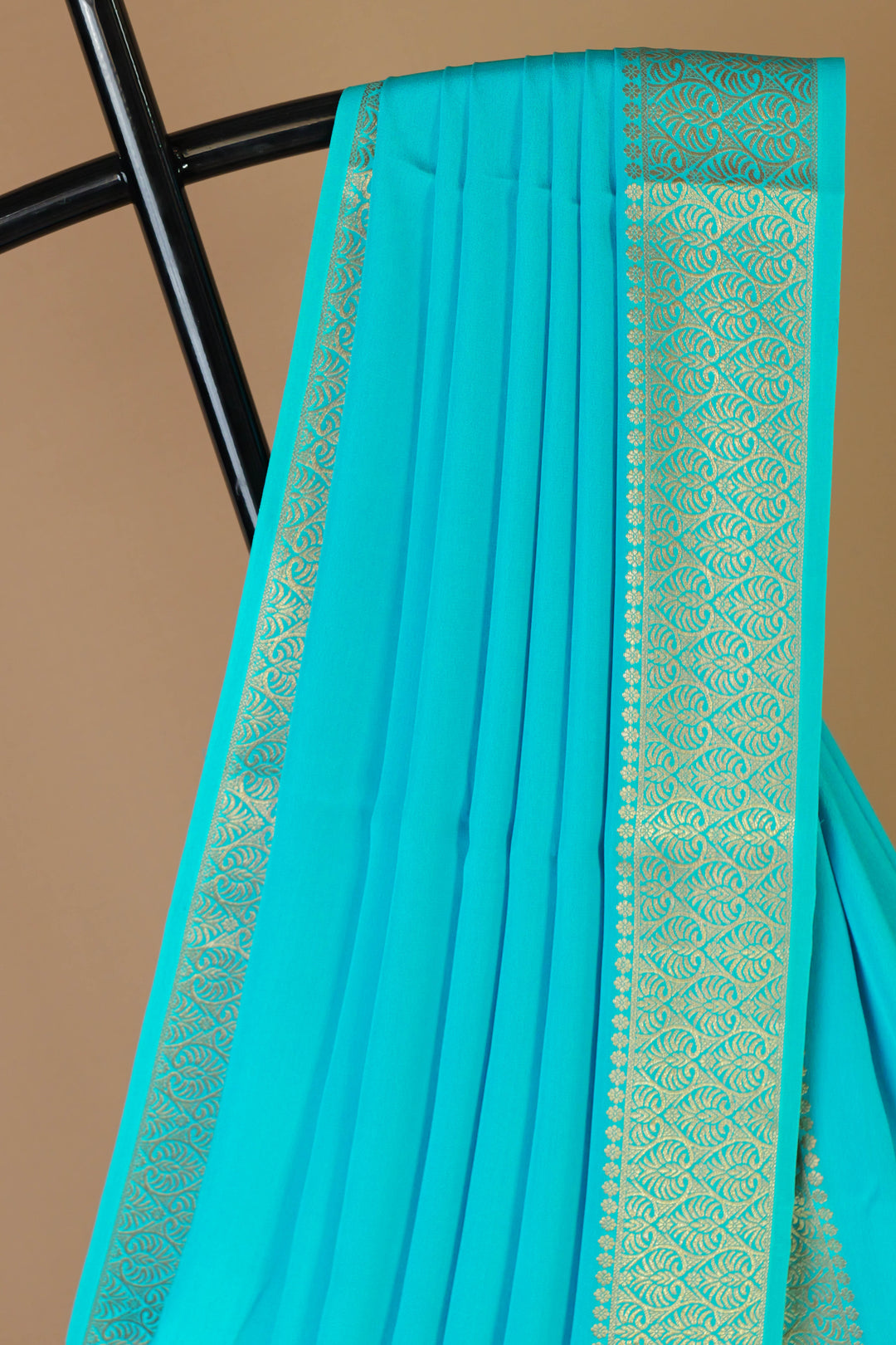 SEABLUE PURE CREPE MYSORE SILK SAREE