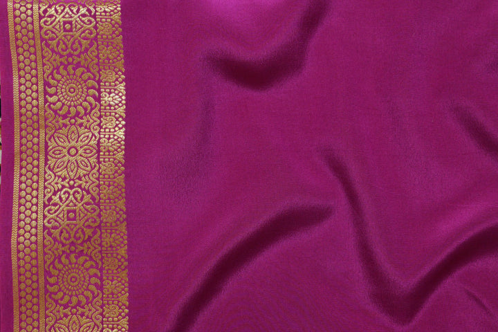 PURPLE PURE CREPE MYSORE SILK SAREES