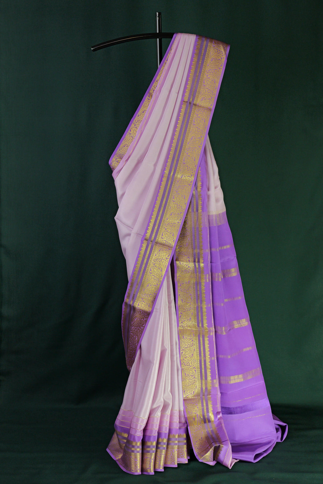 PURE CREPE MYSORE SILK SAREE | SILK MARK CERTIFIED - ATHARVA