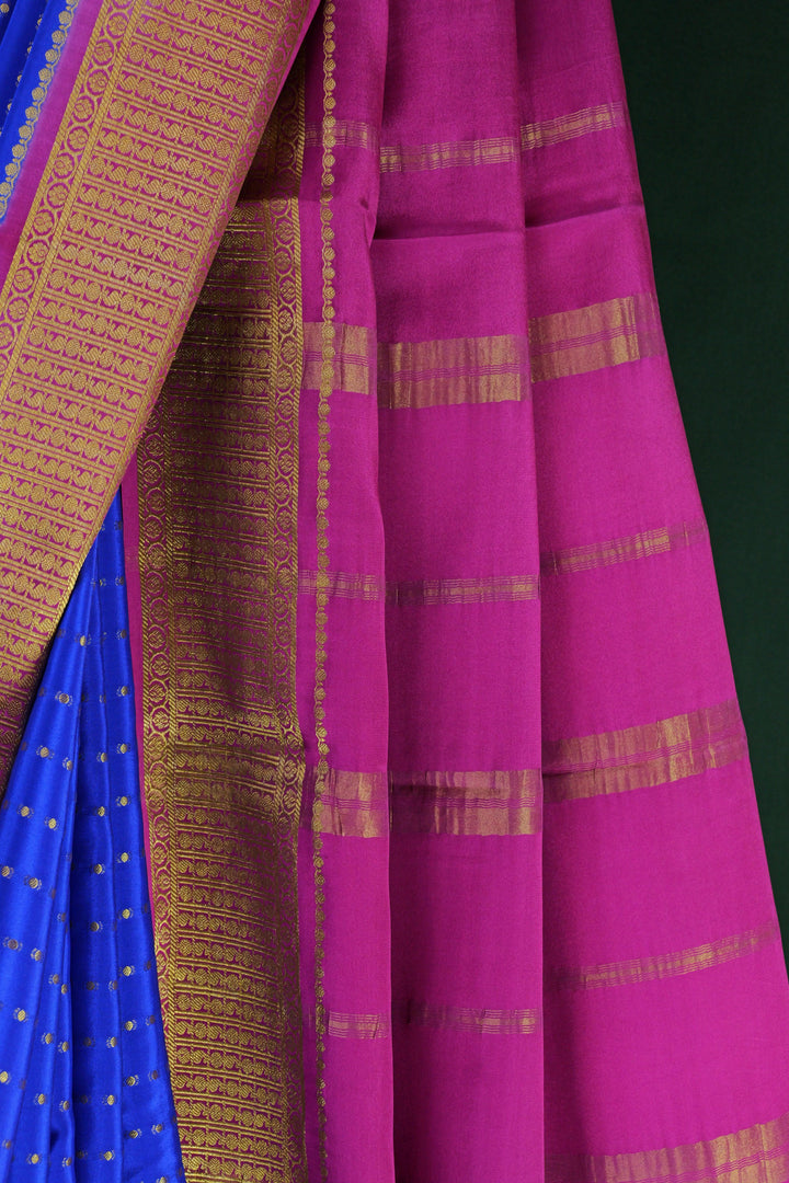 PURE CREPE MYSORE SILK SAREE | SILK MARK CERTIFIED - ATHARVA