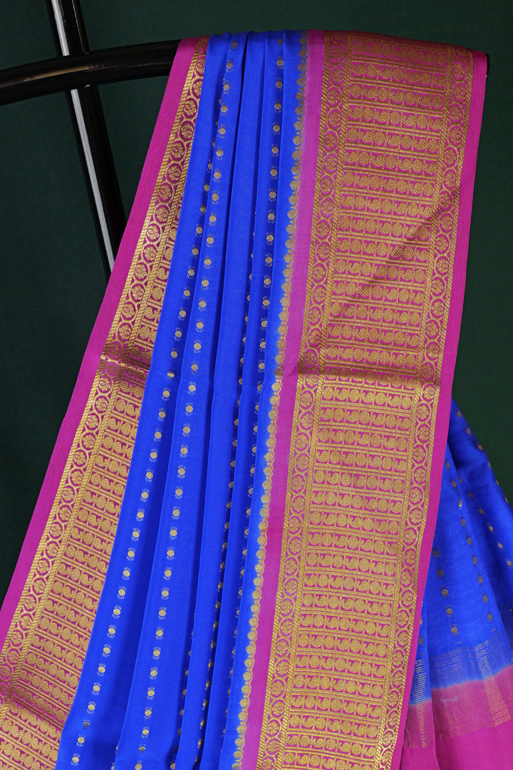 PURE CREPE MYSORE SILK SAREE | SILK MARK CERTIFIED - ATHARVA