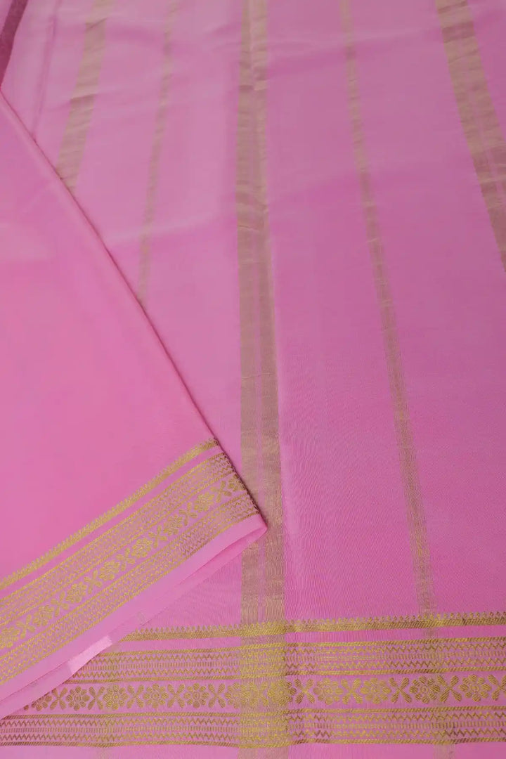 Pure Mysore silk saree in brown color