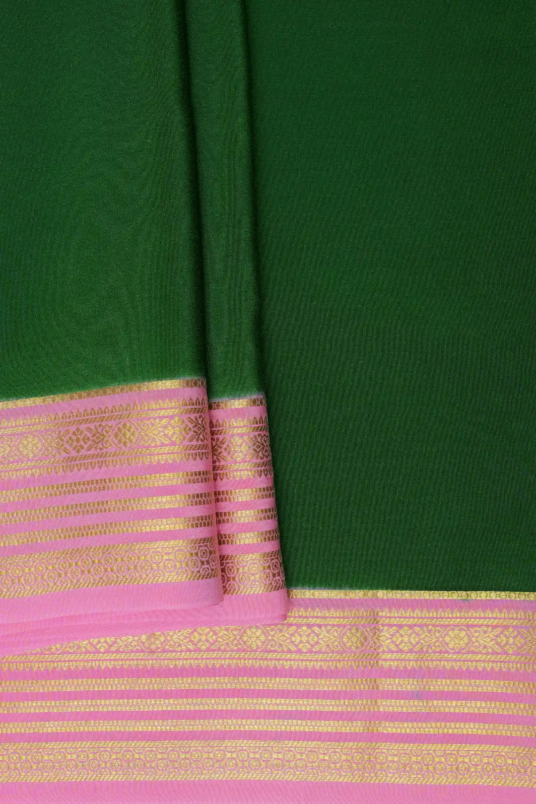 Pure Mysore silk saree in green color