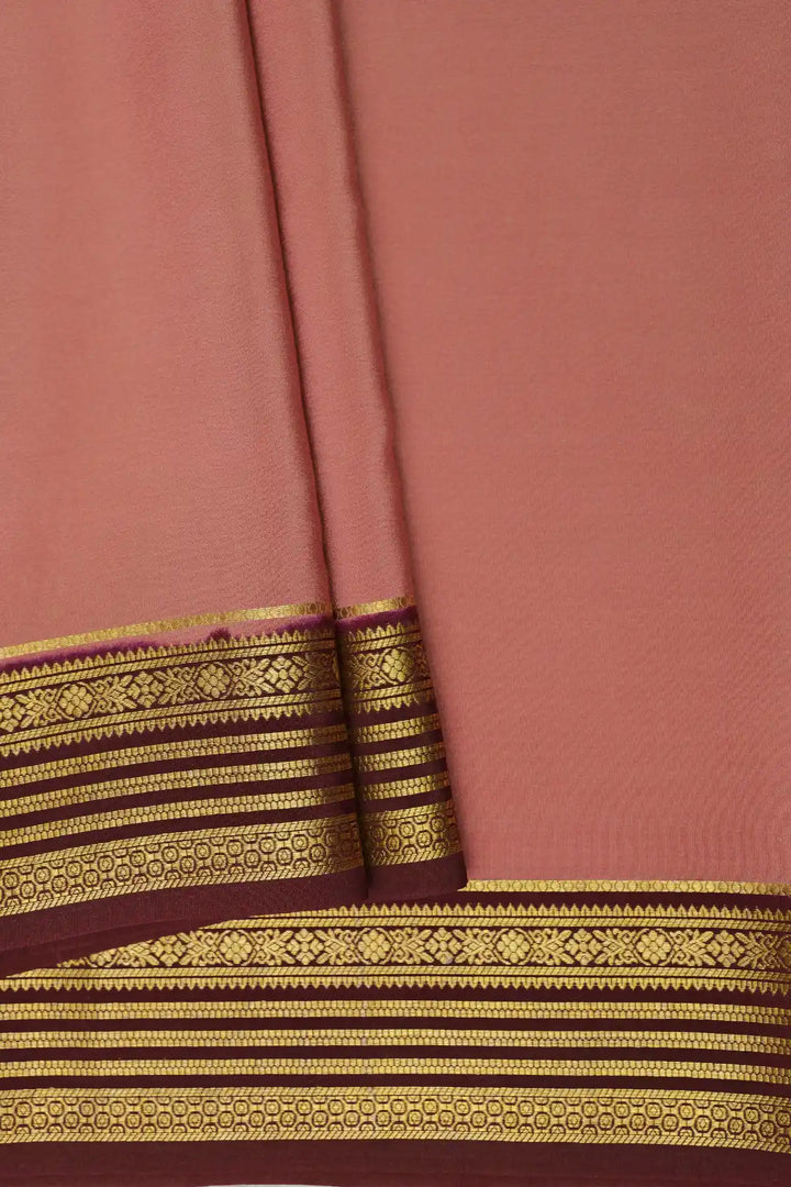 Pure Mysore silk saree in pink color