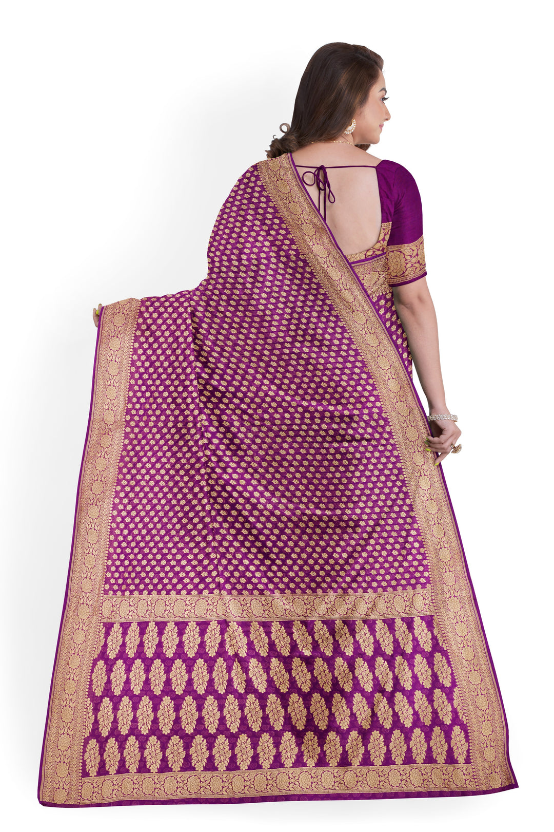 Purple Pure Banarasi Saree | SILK MARK CERTIFIED