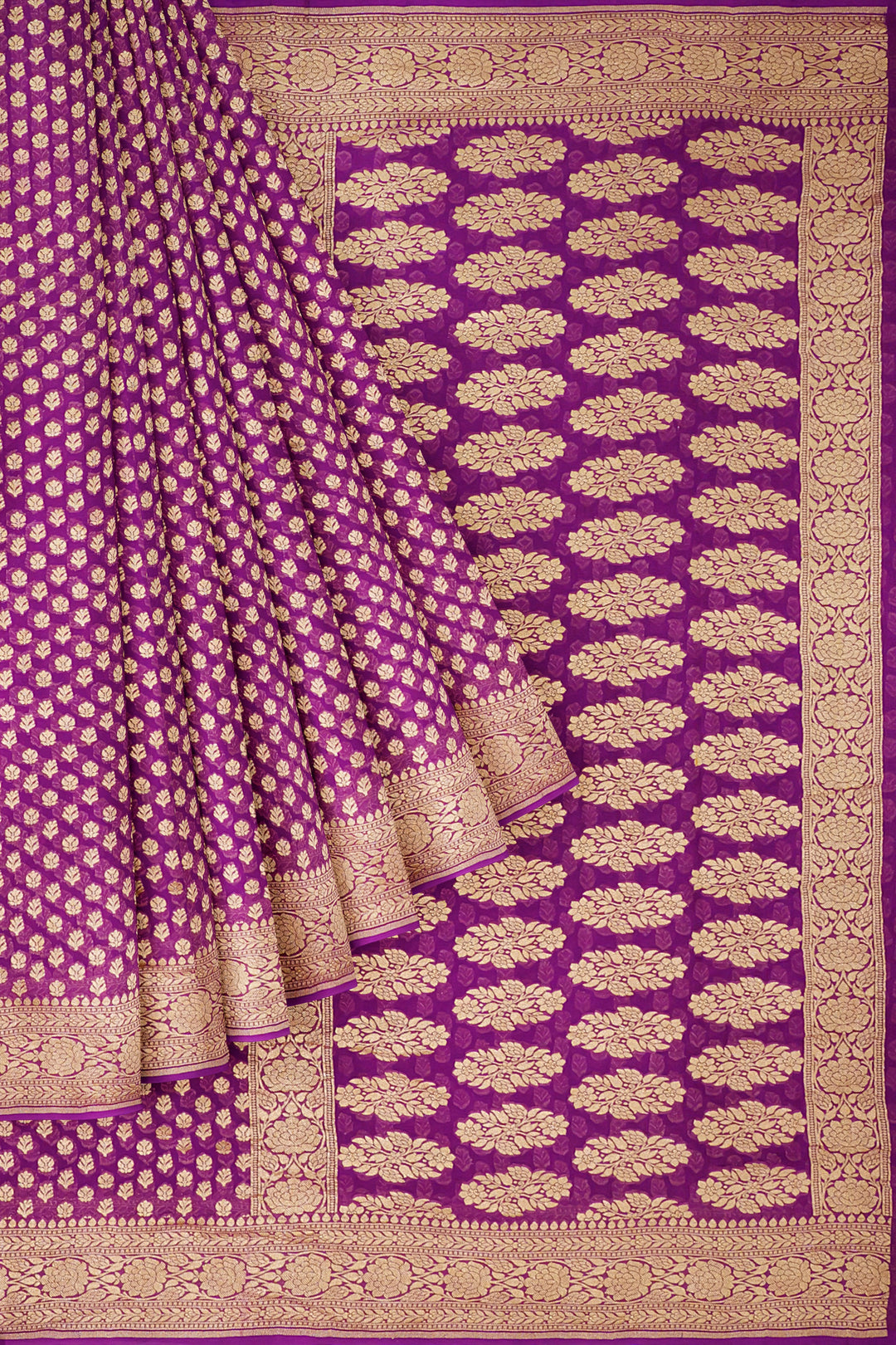 Purple Pure Banarasi Saree | SILK MARK CERTIFIED