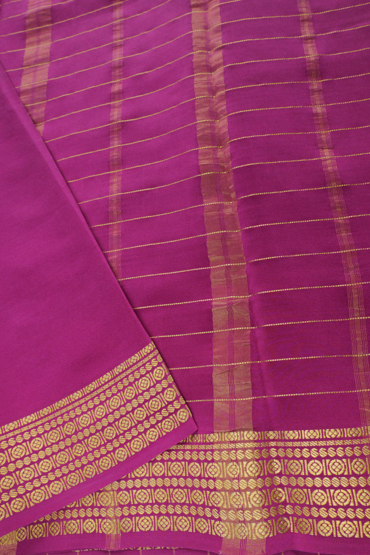 RANI PINK WITH GOLD BORDER PALLU IN MYSORE SILK SAREES