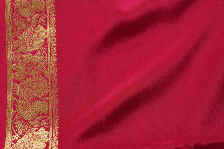 RED PURE MYSORE SILK SAREE