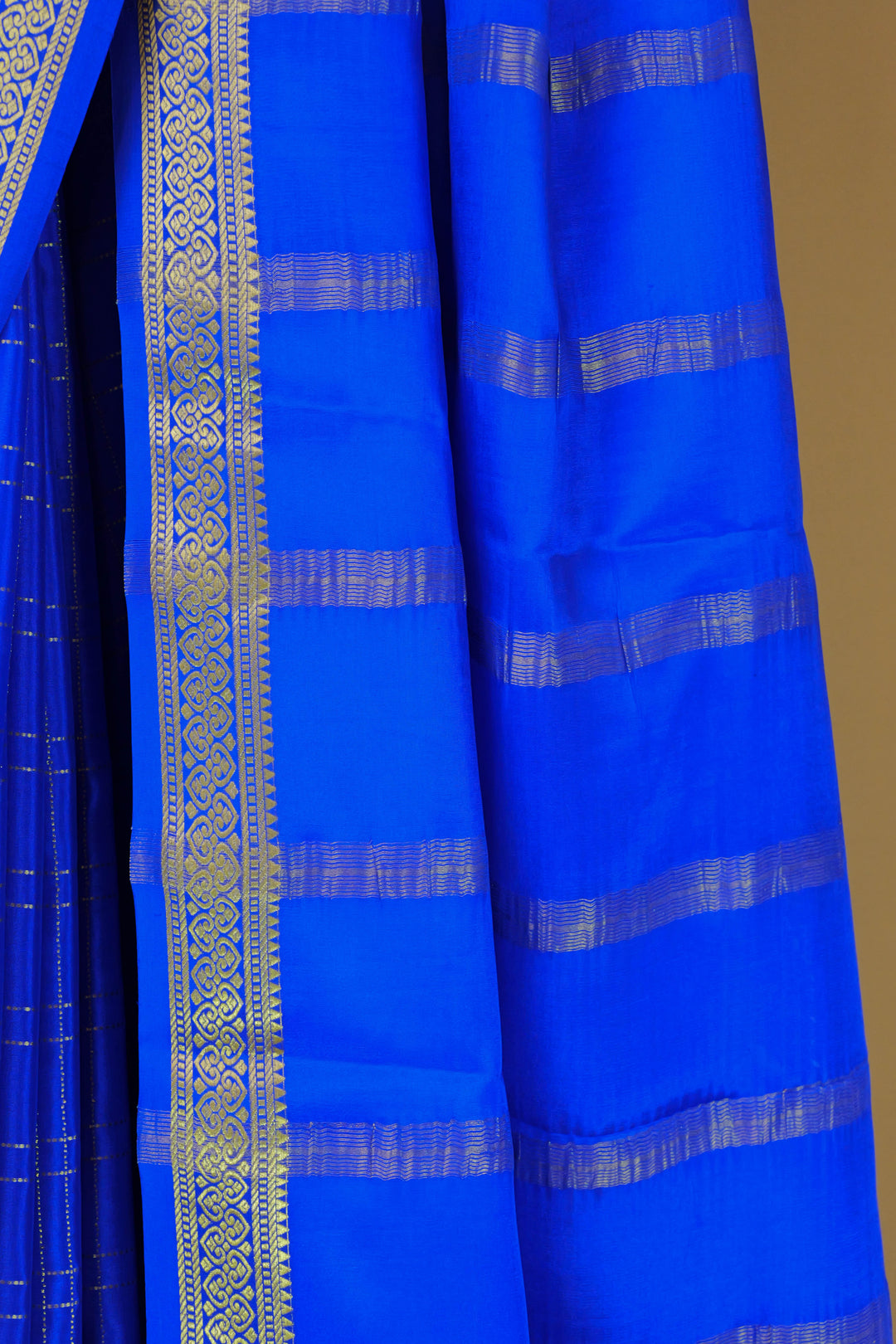 ROYAL BLUE PURE CREPE MYSORE SILK SAREES