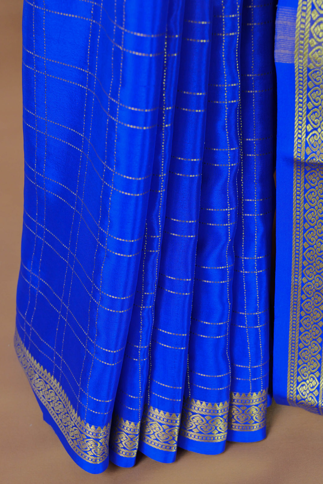 ROYAL BLUE PURE CREPE MYSORE SILK SAREES