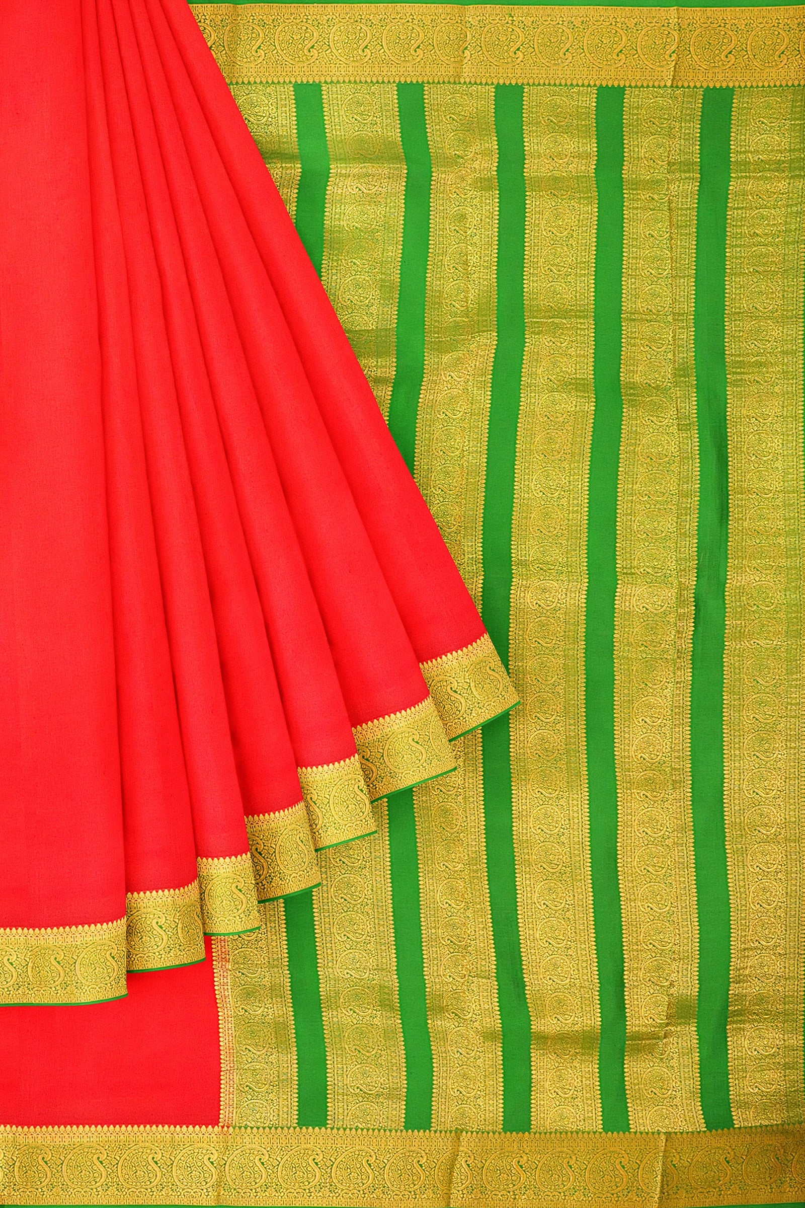 Shop the Exquisite Yellow Mysore Handloom Pure Crepe Silk Saree – Luxurion  World