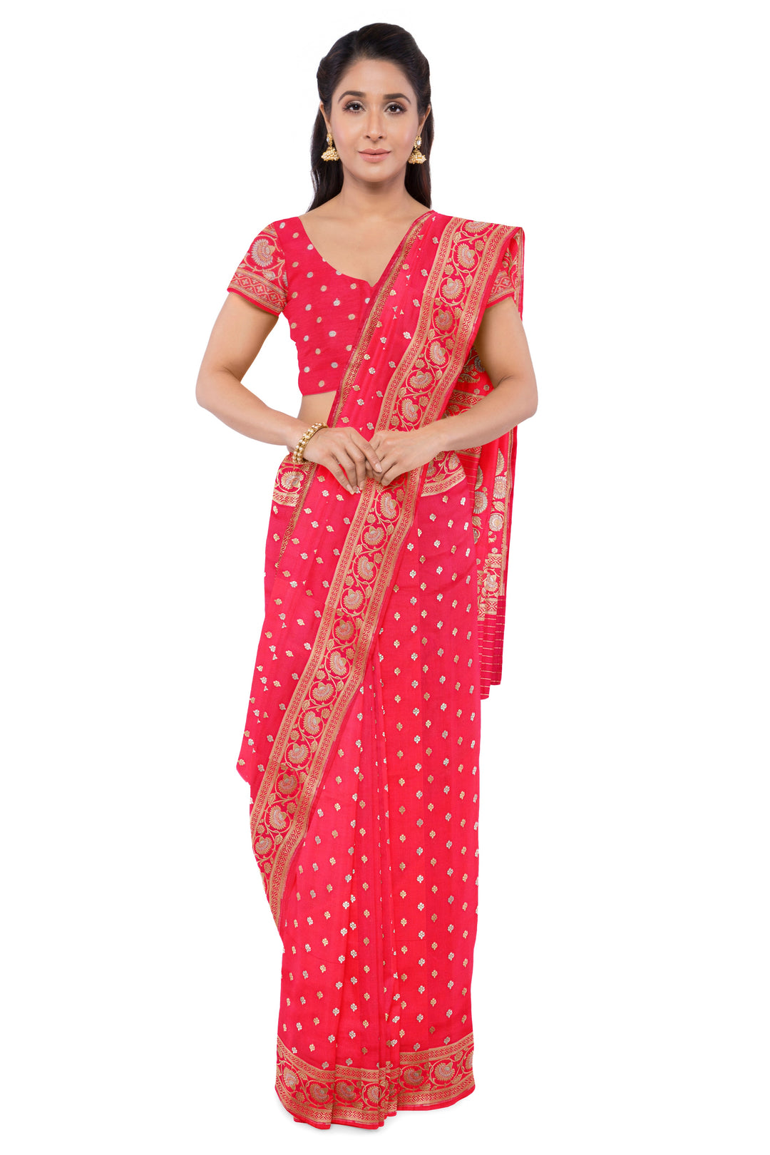 PINK BANARASI BLENDED KATAN SILK BANARASI HANDLOOM SAREE