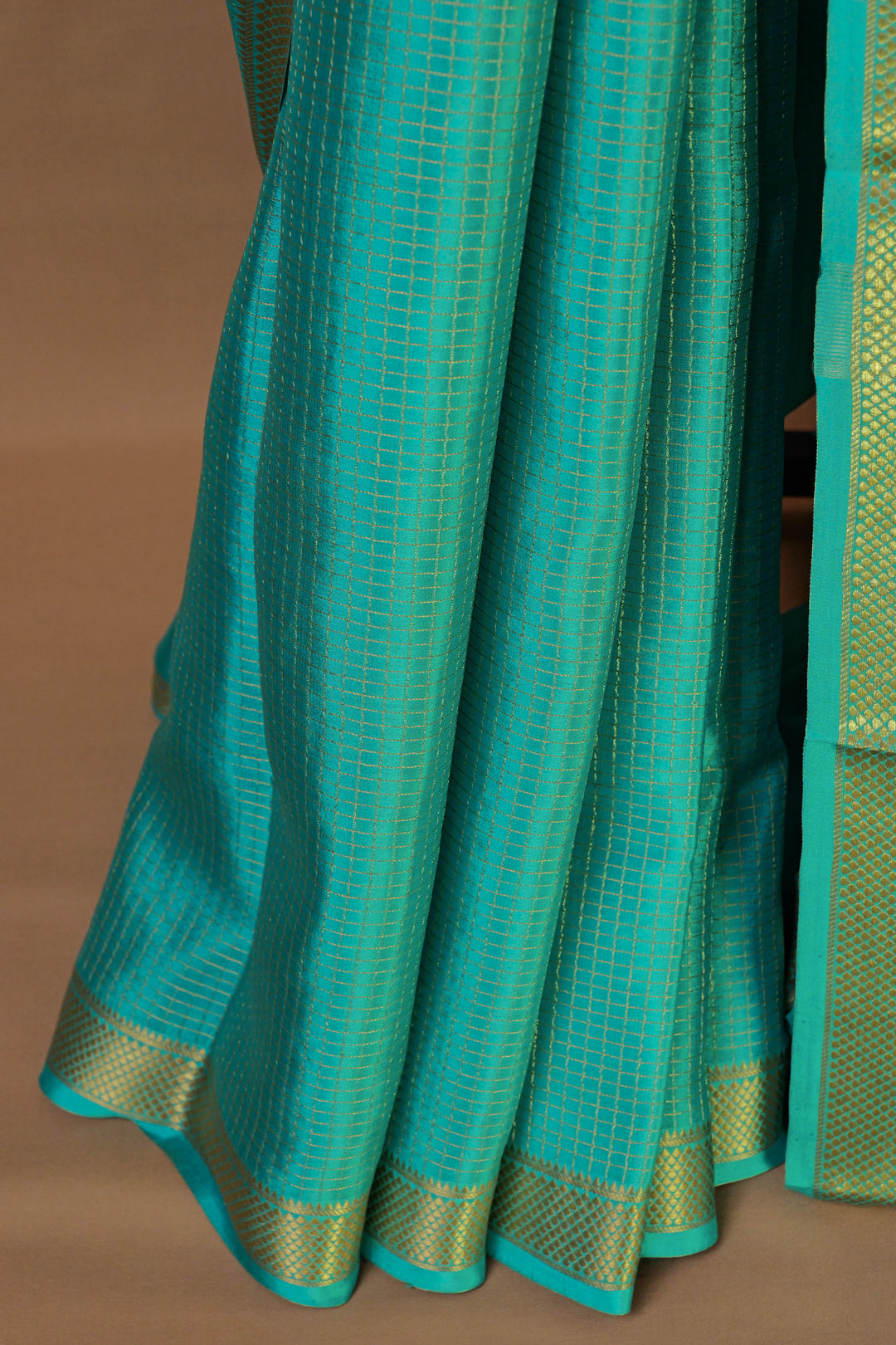 SEA BLUE PURE MYSORE SILK SAREE