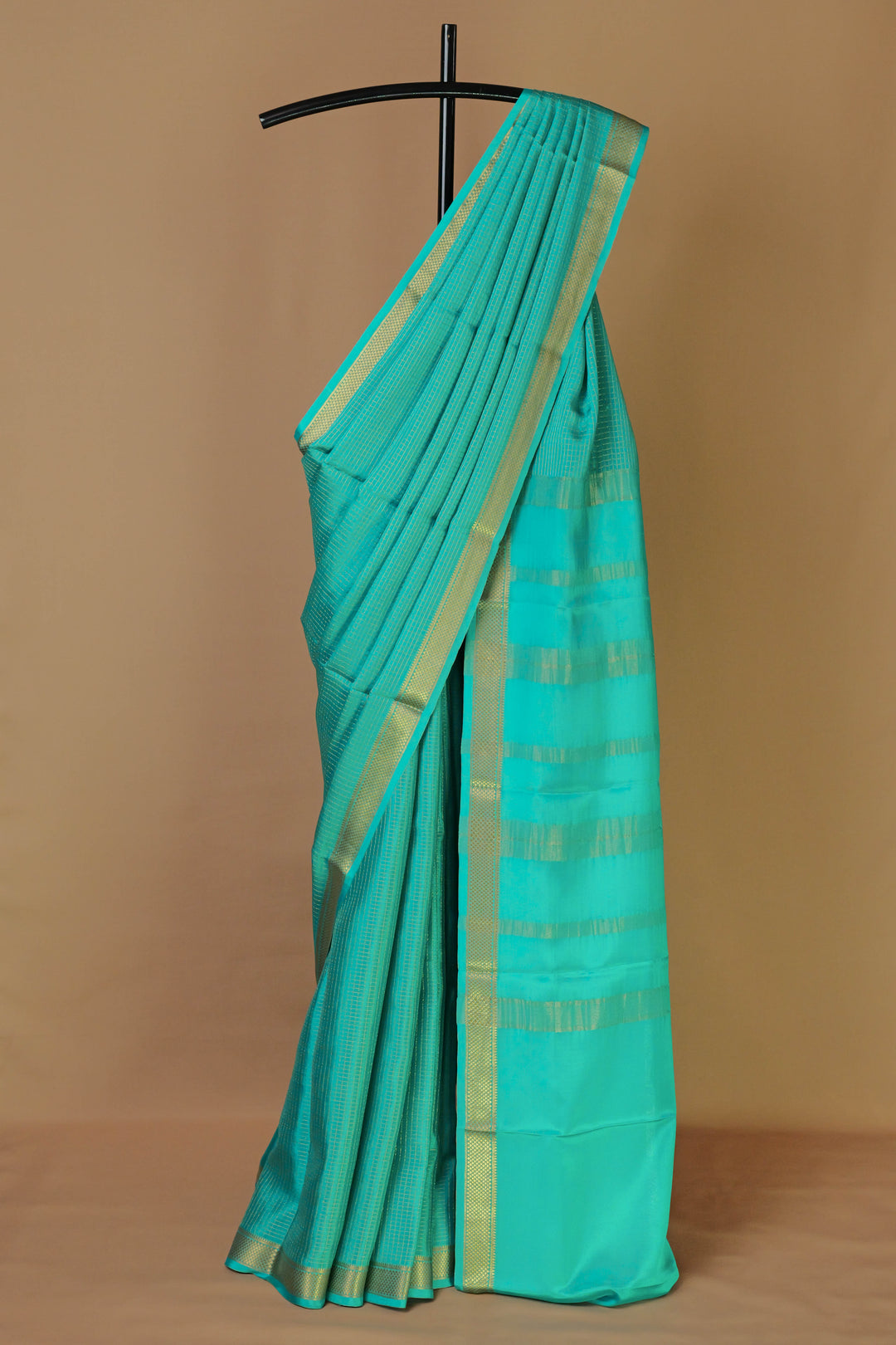 SEA BLUE PURE MYSORE SILK SAREE